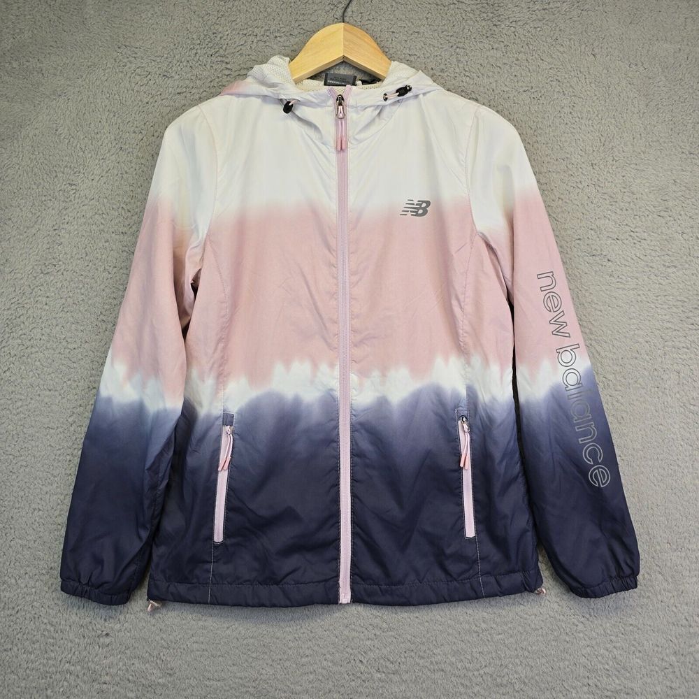 New Balance‎ Jacket Women's S Windbreaker Ombre Tie Dye Raincoat Water Resistant